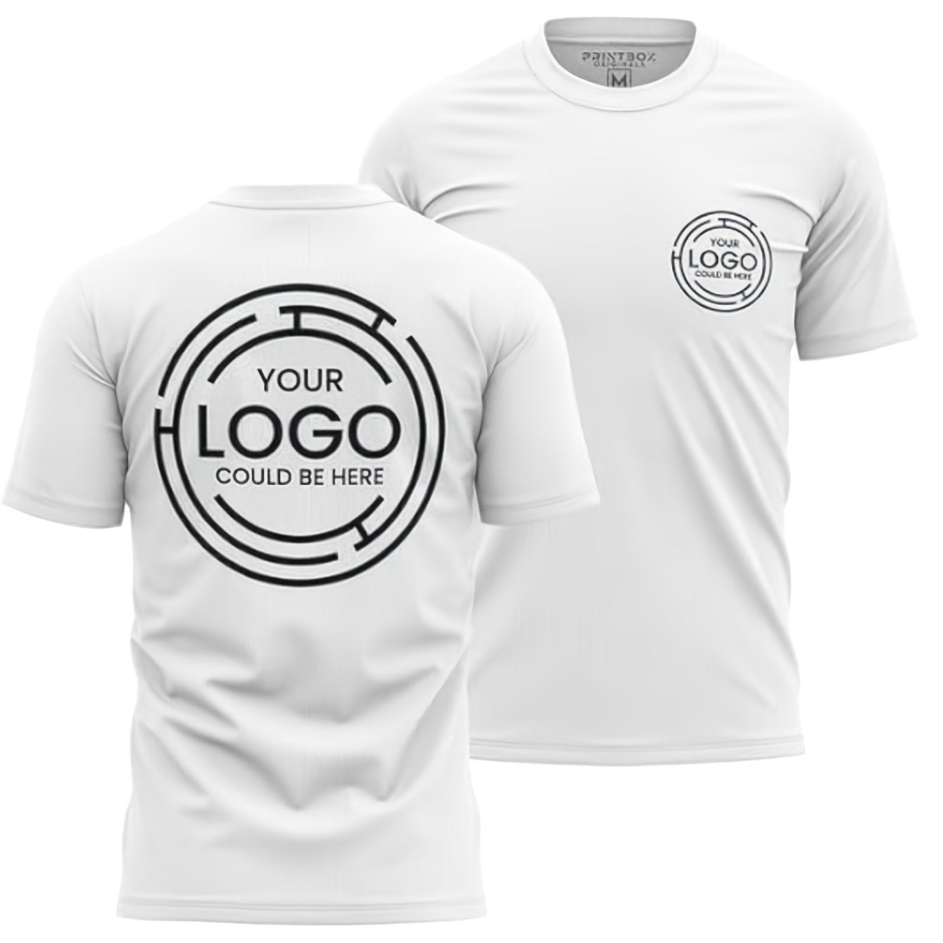 2pcs Men's Quick-Dry T-Shirts - Moisture-Wicking Breathable Gym Shirts with Custom Logo Print, Regular Fit Round Neck for Workout  Casual Wear, Workout Shirts, Durable Sportswear