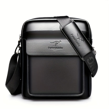 1pc Men's Business Crossbody Bag - Sleek Black with Magnetic Closure, Adjustable Shoulder Strap for Work, Travel  Outdoor - Durable  Stylish Design, Work Accessory   Texture, Purse Crossbody