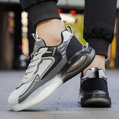 Men's All-Season Casual Outdoor Sneakers with Lace-Up Design