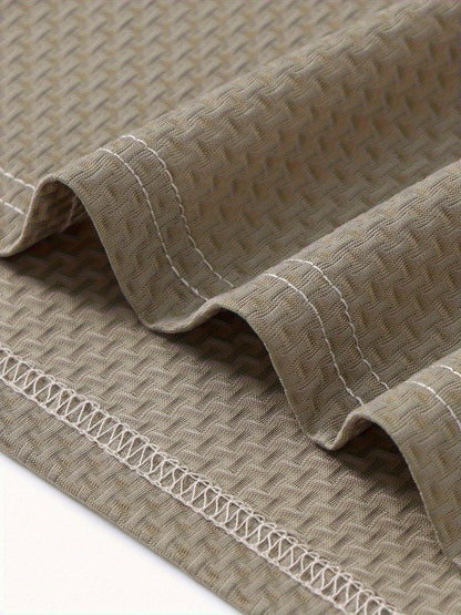 FS1128 Style Men'S Jacquard Polo Shirt with Unique Print Patterns, Casual Short Sleeves, Summer Fashion, Breathable Embossed Top, a Perfect Gift - ayq