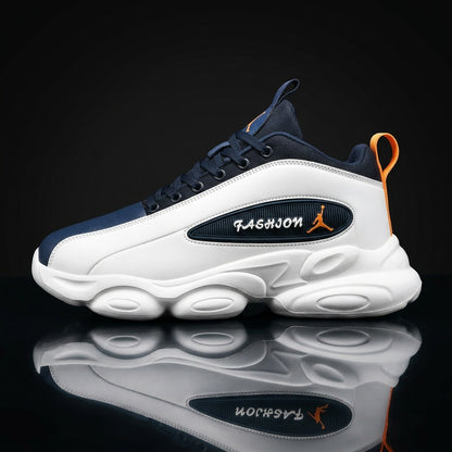 Men's Lightweight Three-Color High-Top Basketball Sneakers