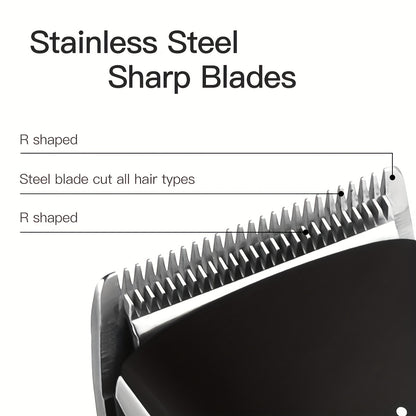 Hair Clippers for Men, Electric Hair Trimmer Clipper Home Haircut & Grooming Kit with 10 Guide Combs 1 Scissor 1 Comb