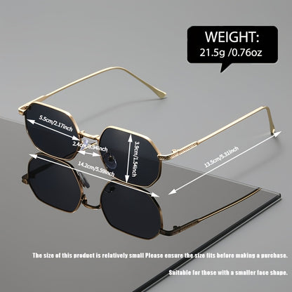 Unisex Vintage Sunglasses with UV400 Protection and Golden Frame