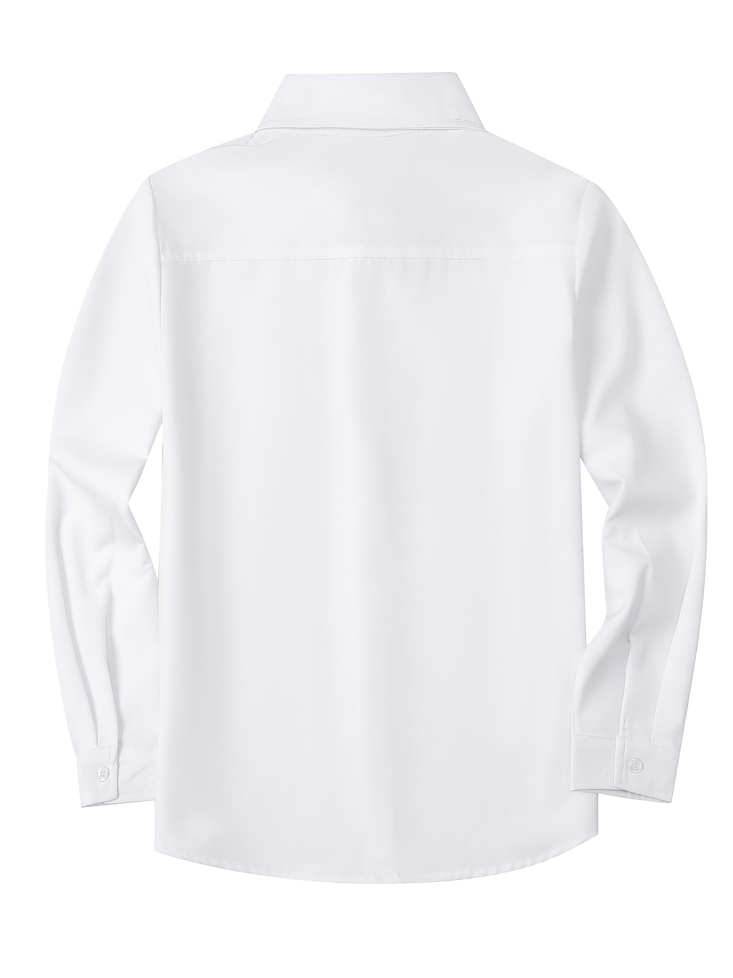 Boys' Classic Casual Long Sleeve Woven Shirt with Pocket
