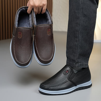 Men’s Winter Casual Slip-On Shoes with Warm Fleece Lining