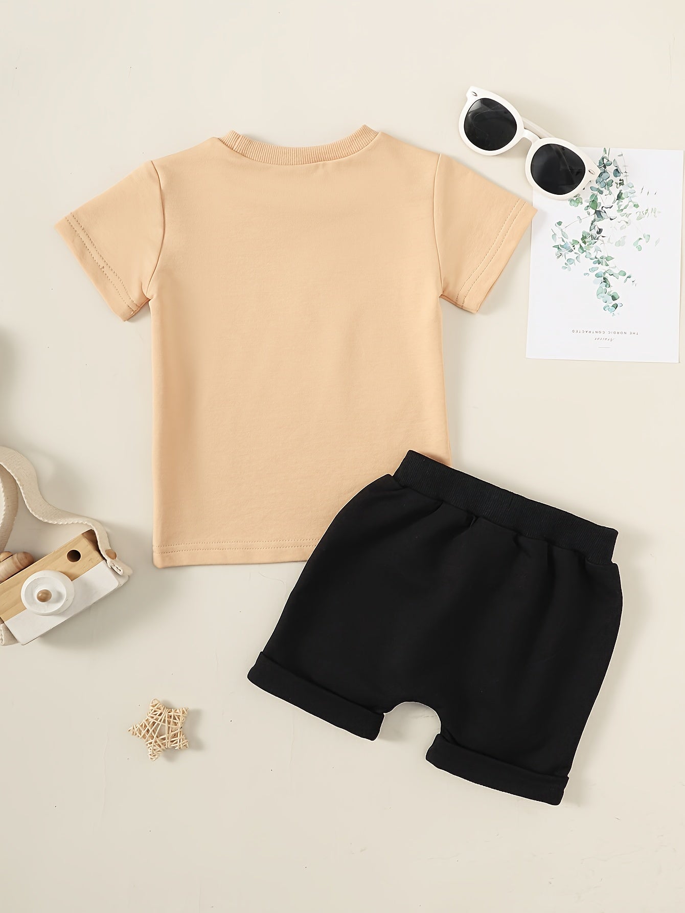 Baby Boy Casual Spring Summer Alphabet T-Shirt & Shorts Set