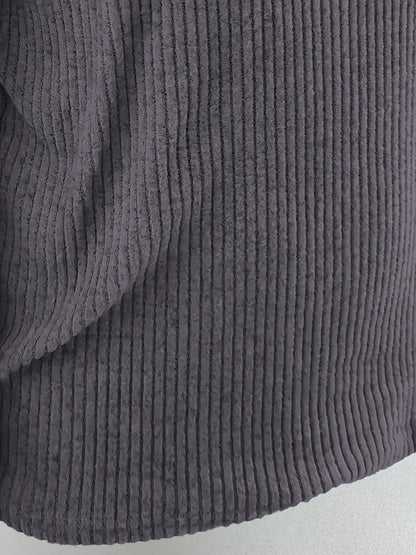Men'S Long-Sleeve Sweatshirt for Autumn And, Featuring a High Collar, Knitted Design, Casual And Stylish for Outerwear