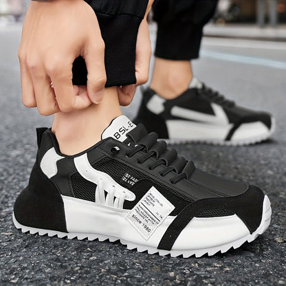 Men's Fashionable Platform Sneakers, Suitable for All Seasons, Available in Green, Black, and White. These Casual Sneakers Are Ideal for Walking and Everyday Use - ayq