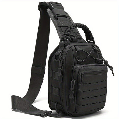 Versatile EDC Crossbody Bag - Lightweight, Multi-Pocket Travel Chest Pack with Zip Closure for Outdoor Adventures