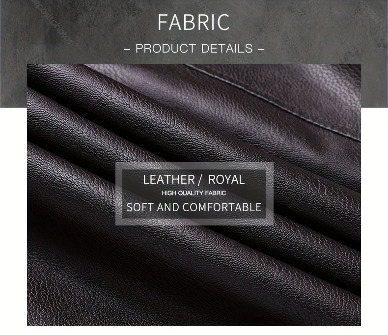 Siji Dou OBM Men's Coat, New Autumn/Winter Fleece-Lined Jacket with Faux Fur Collar, Trendy Casual Jacket for Men