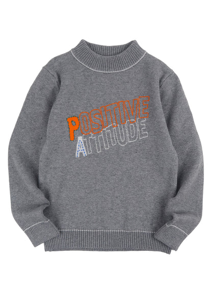 Boys' Thermal Cotton Base Layer with Letter Jacquard - Fall/Winter