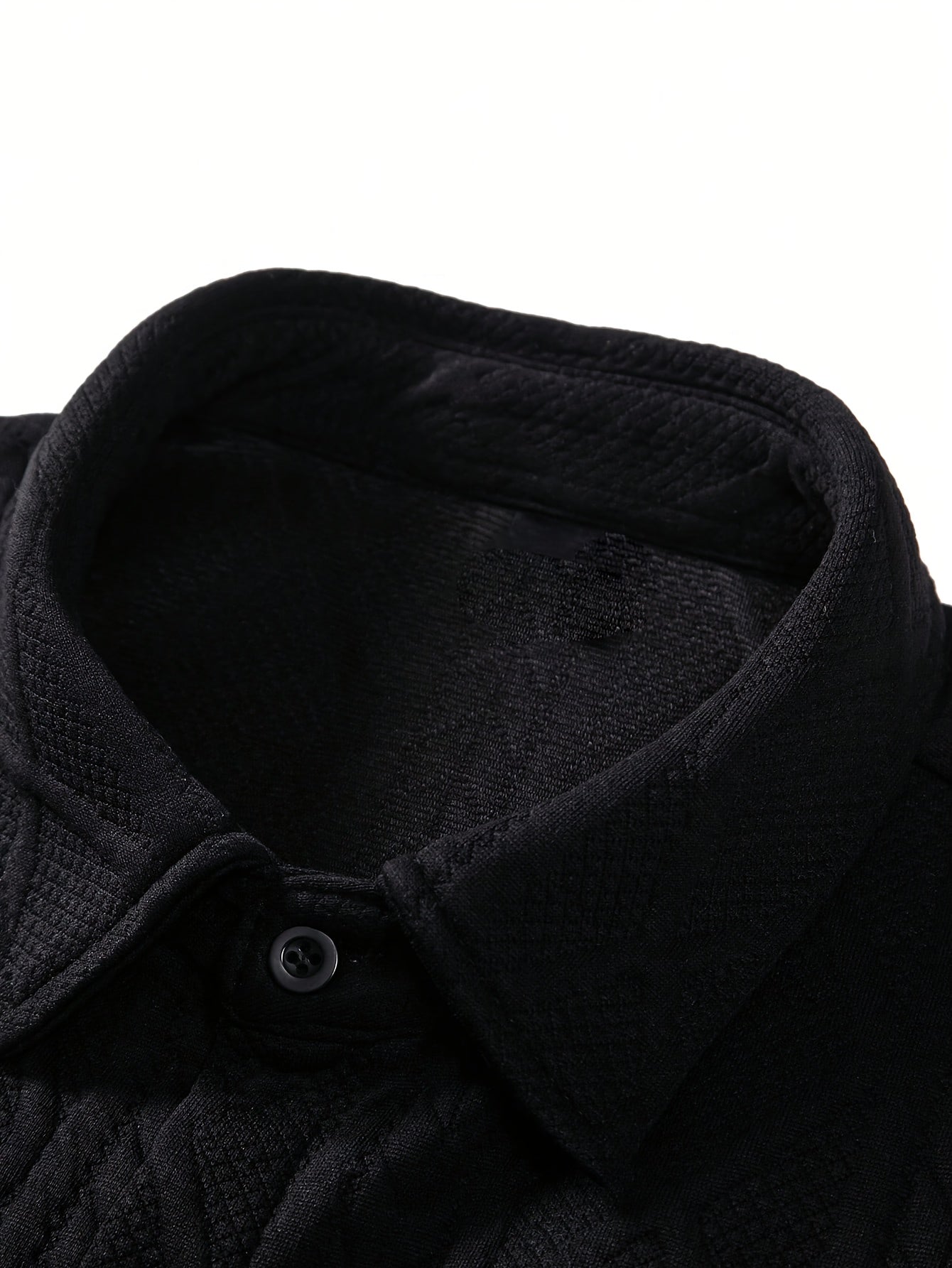 Men's Set Shirt Short Sleeve Shorts Thick Solid Color Knit Jacquard Casual Comfort High-Quality Two-Piece Set