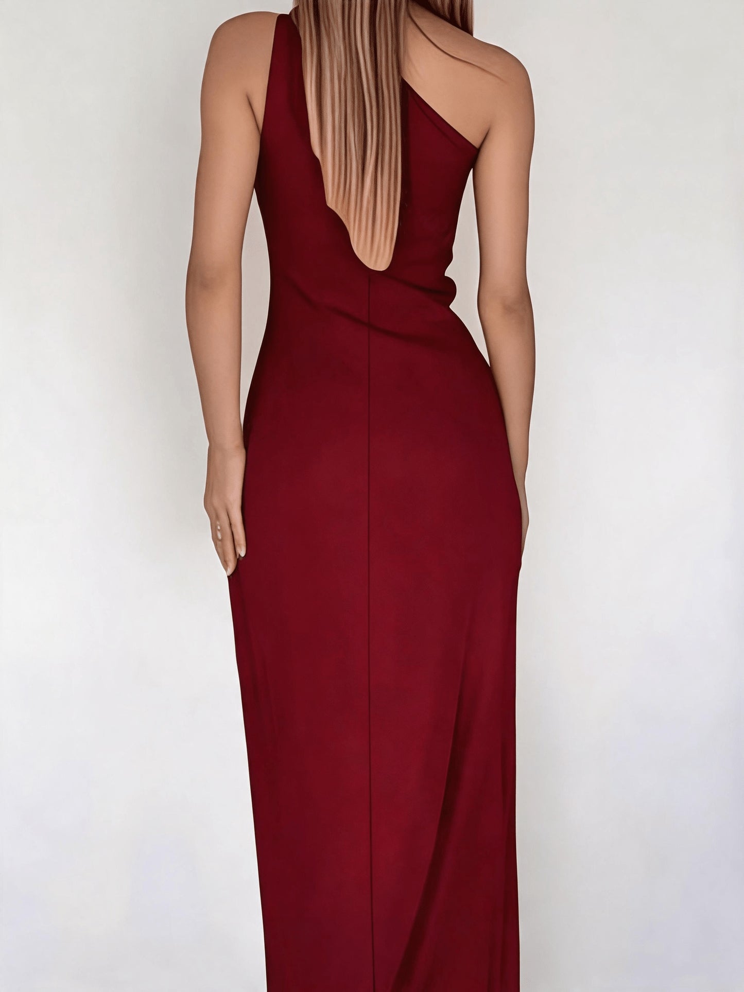Elegant Women's Summer Bodycon Dress with Asymmetrical Slit