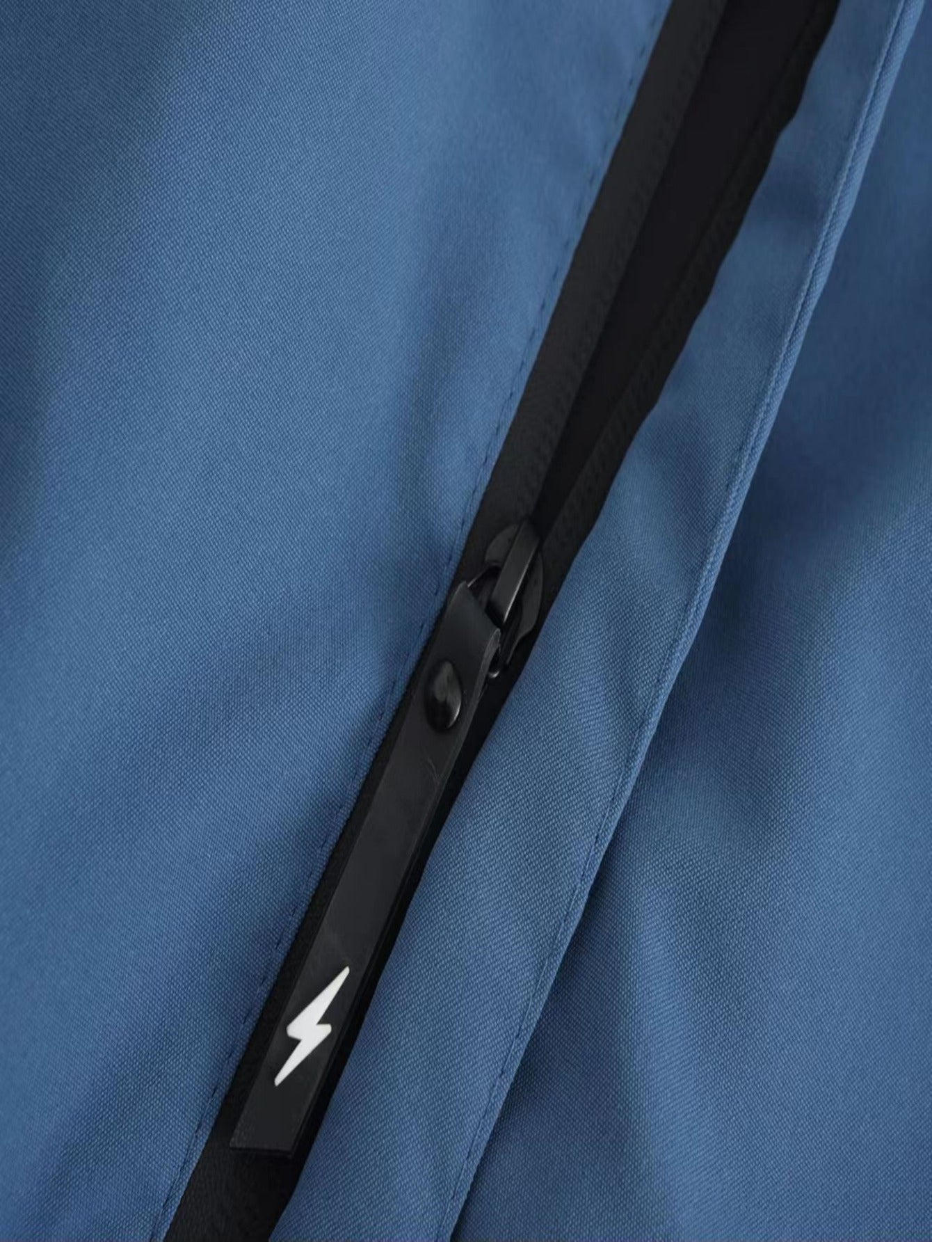 Men's Heavy-Duty Winter Hooded Jacket with Paris Print & French Label-Like Pocket - Full-Zip Full-Length Coat, Slim-Fit Casual Outerwear (Machine Washable) - Blue/Golden for Business & Everyday Use (), Mens Clothes, Workwear