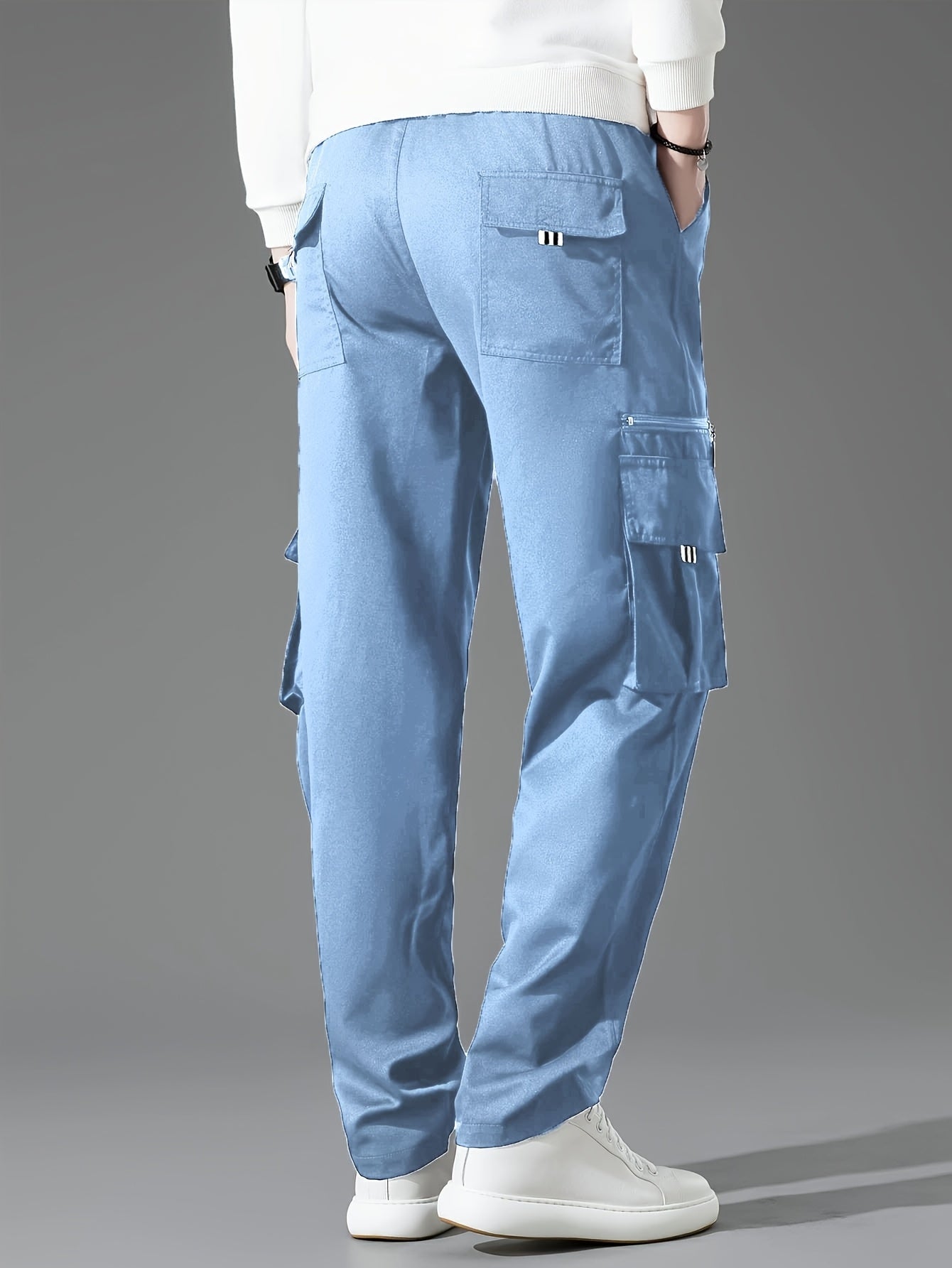 Men's Loose Fit Vintage Cargo Pants with Multiple Pockets