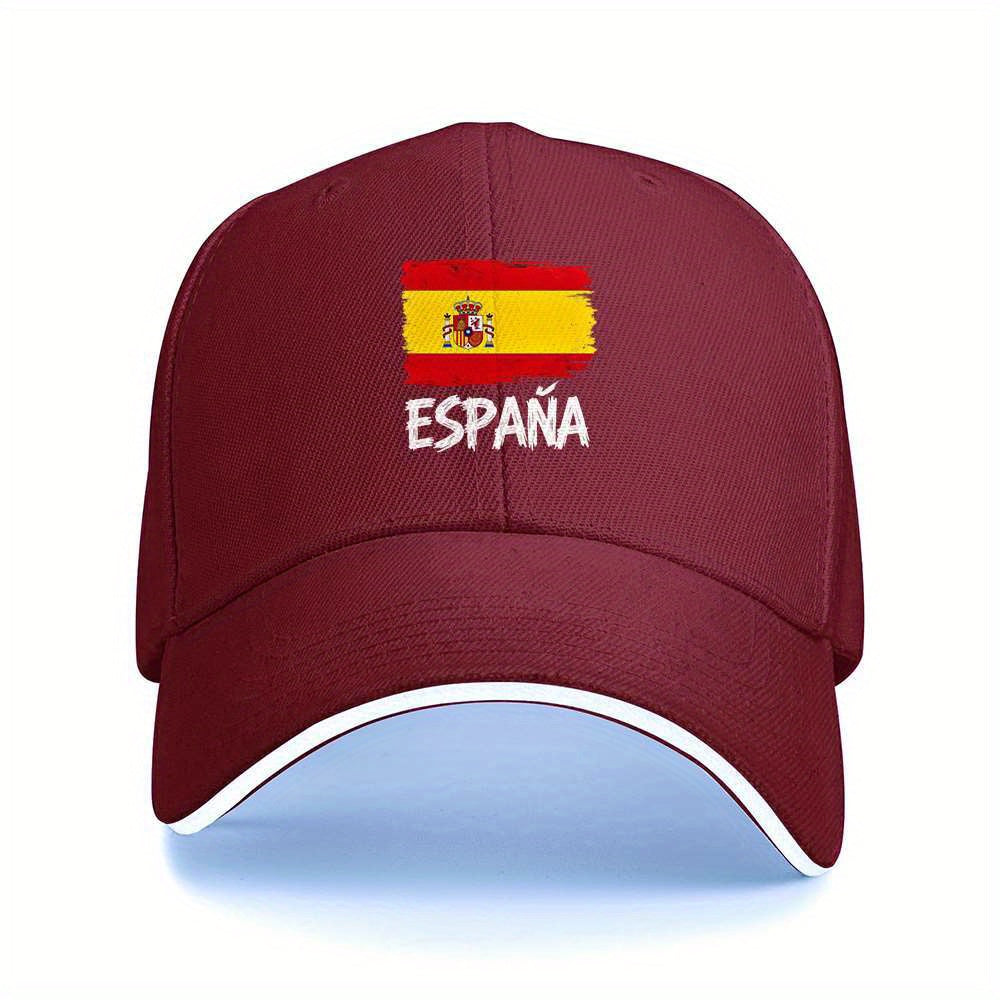 Lightweight Spanish Flag Cap with ESPANA Lettering for Fitness