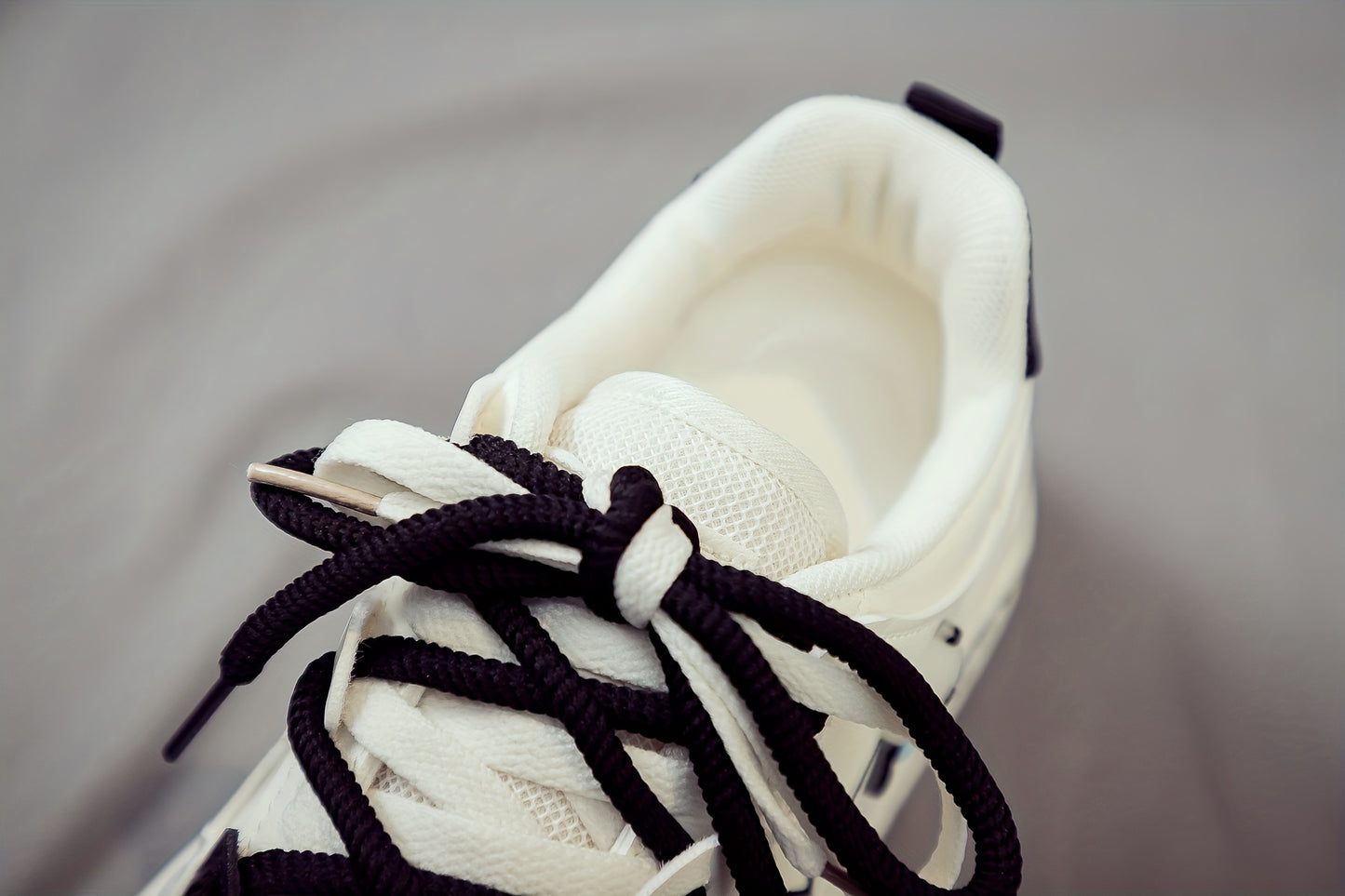 Women's White Mid-Top Sneakers with Bear  Heart Stripes Design - PU Cover  Upper, Thick Cushioned PVC Sole - Trendy Casual Shoes for All-Season Comfort