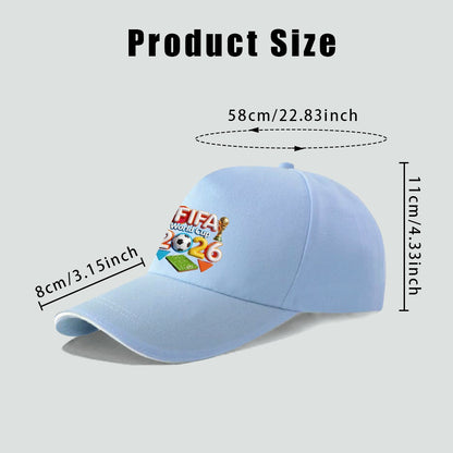 Unisex FIFA 2026 Baseball Cap with Cartoon Sports Design