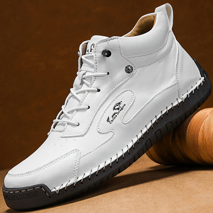 Men's Casual Chelsea Boots with Lace-Up, All-Season Style