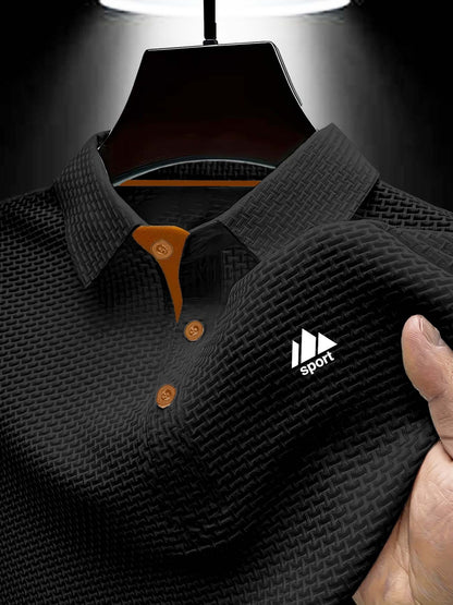Youth Polo Shirt for Teens - Sporty Geometric Print, Summer Breathable