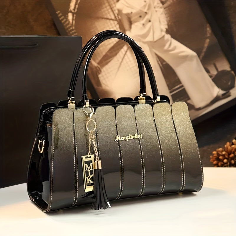 Vintage PU Leather Shoulder Bag with Removable Strap for Women