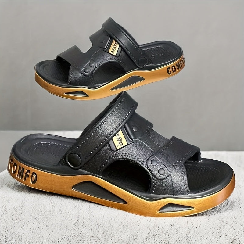 Men's Breathable EVA Summer Slides with Geometric Design