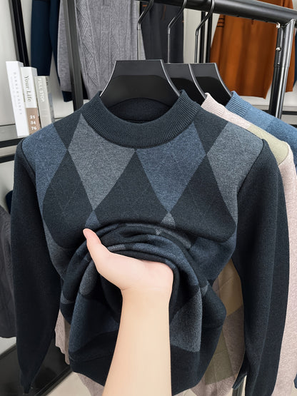 The New Autumn And Winter Collection Features a Men'S Long-Sleeve Knitted Pullover with a Zipper Design And Ribbed Round Neck. This Casual And Stylish Sweater Is Versatile for Daily Wear in The Fall And Winter, Suitable for L