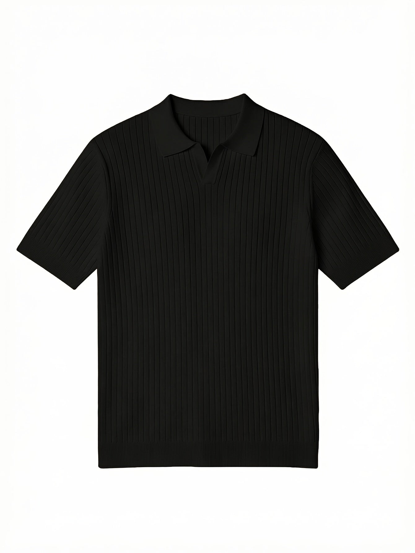 Men'S Summer Short Sleeve Polo Knit Shirt | Casual Solid Color Pullover, Suitable For Daily Wear, Outdoor Activities, And Street Style - ayq