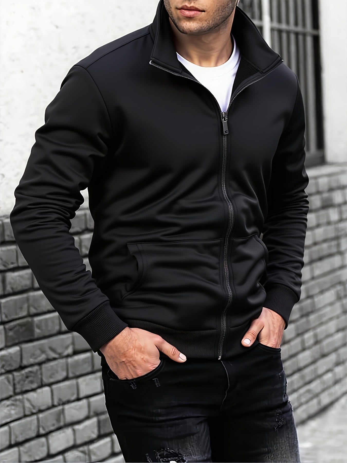 Men's Thermal Jacket - Extreme Cold Weather Zip-Up Coat with Full-Zip Exterior/Interior Layering - Lightweight Anti-Scratch Windproof Outerwear for Skiing, Camping, Hiking - Machine Washable Winter Jacket in Black/Navy/Gray/B