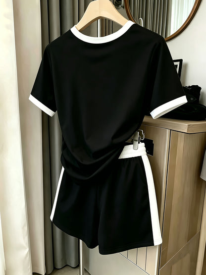 Women’s Summer Casual 2-Piece Set with Geometric Print