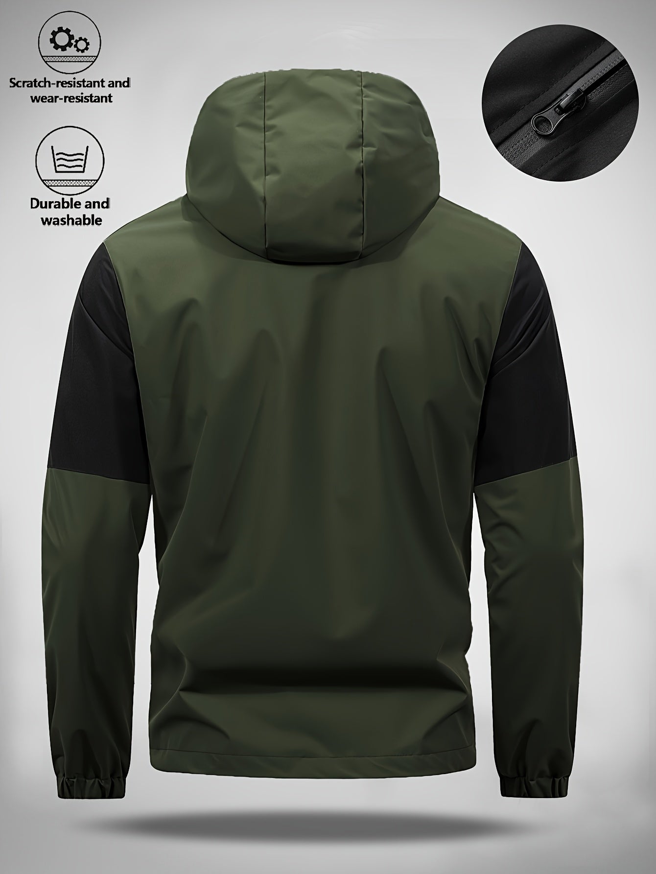 Men's Casual Softshell Hooded Jacket with Bull Logo