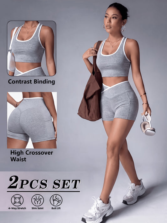 Women’s Summer Athletic 2-Piece Quick-Dry Fitness Set