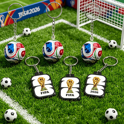 FIFA 2026 USA-Mexico-Canada Soccer Keychain Set - 6/8pcs Zinc Alloy