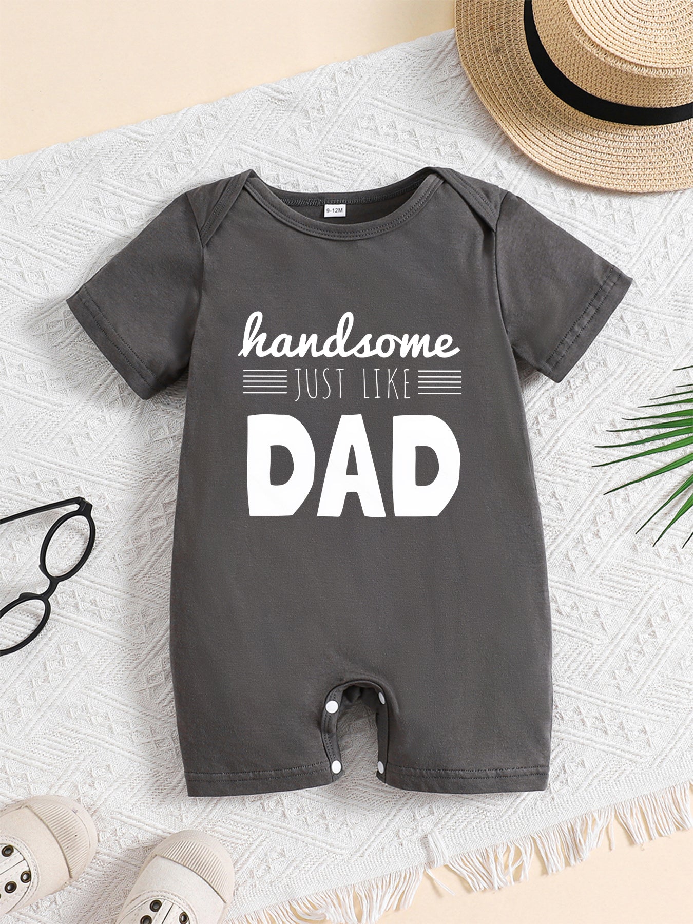 Baby Boy Summer Bodysuit with Cartoon Print - Soft Cotton Onesie