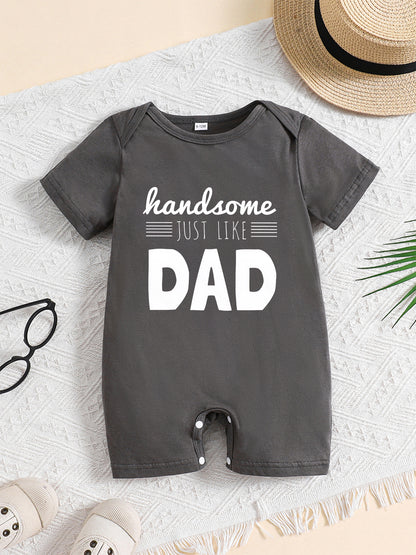 Baby Boy Summer Bodysuit with Cartoon Print - Soft Cotton Onesie