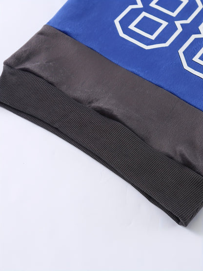 Kids Stylish Sports Outfits, Trendy Letters Print Long Sleeve Hoodie Pants Set, Baby Boy's Autumn And Winter Clothes, Outdoor Cloth