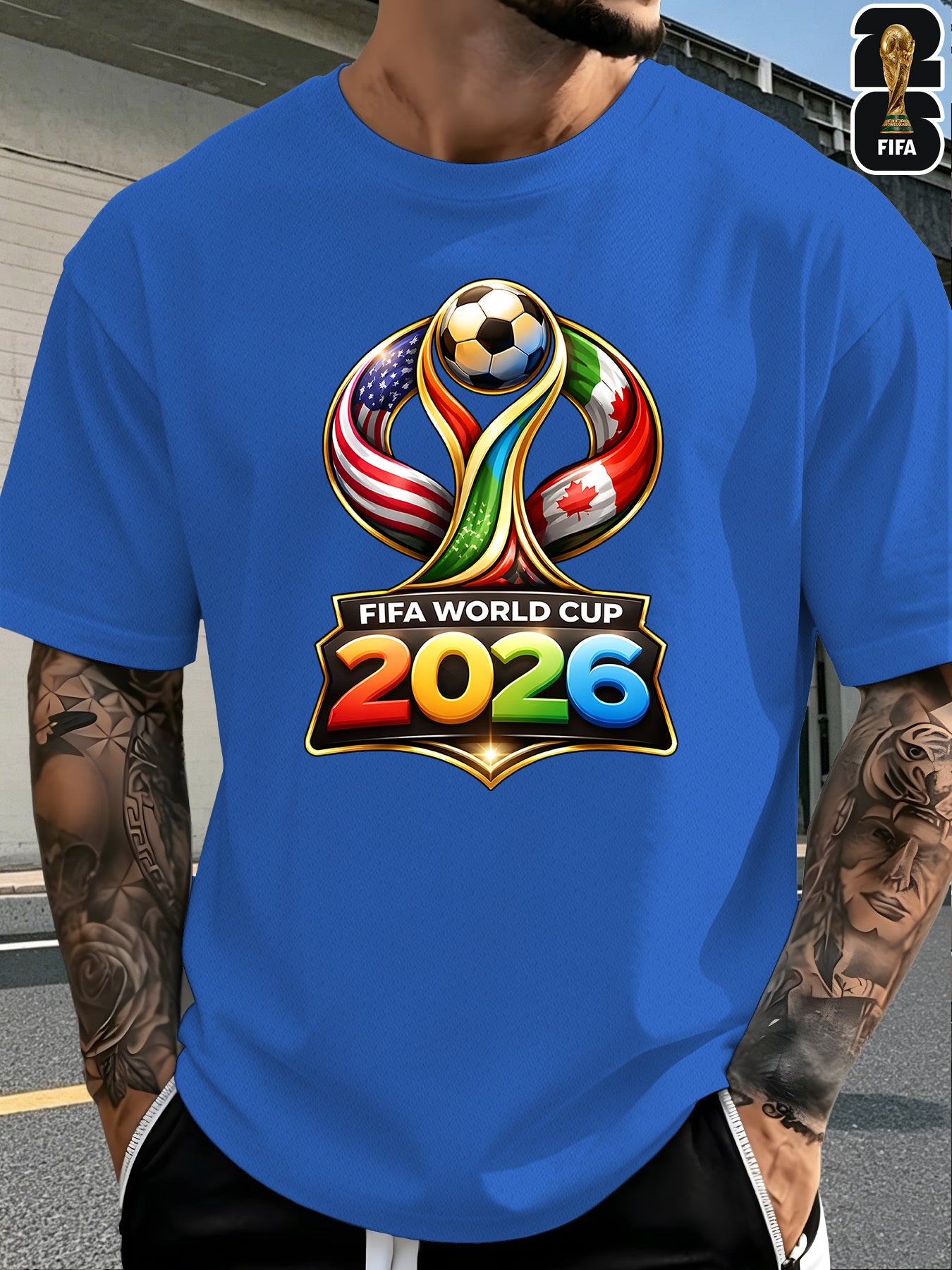 Men's FIFA 2026 World Cup Cotton Blend Casual T-Shirt