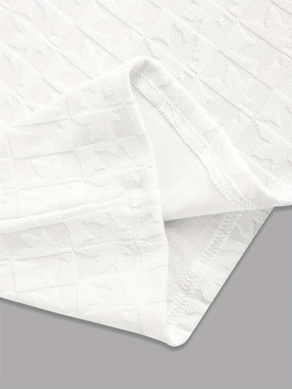 Men'S Long-Sleeve T-Shirt with a Half-High Collar, Casual Jacquard Base Layer for Outerwear, Stylish And High-Quality Top for Autumn And Winter