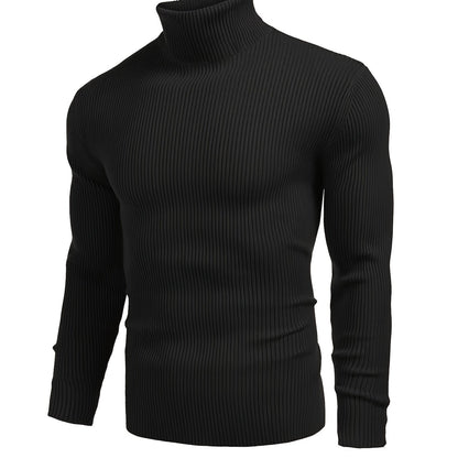 Men'S Long-Sleeve Sweatshirt for Autumn And, Featuring a High Collar, Knitted Design, Casual And Stylish for Outerwear