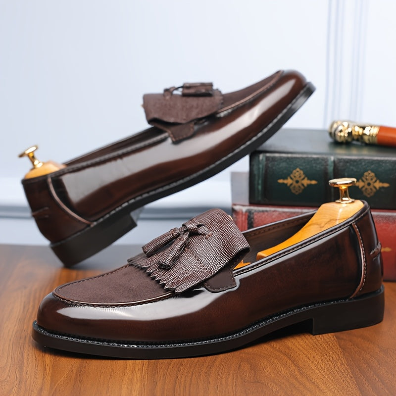 Men's Casual British-Style Pointed Toe Loafers for Spring