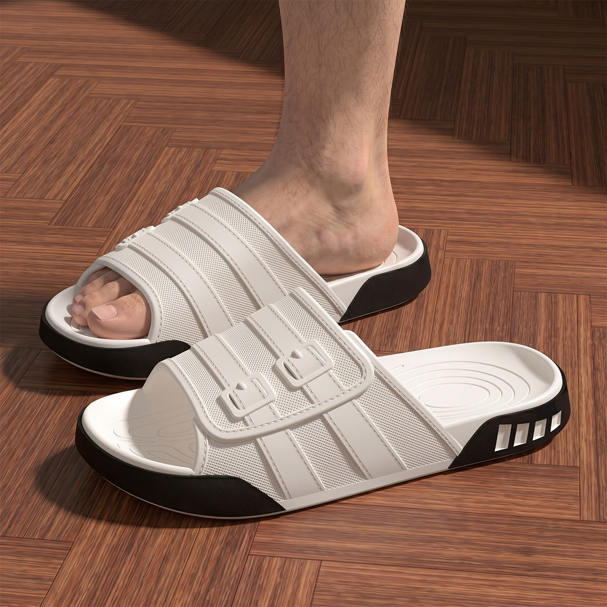 Vintage Wide-Fit EVA Slip-On Slippers for Indoor & Casual Use