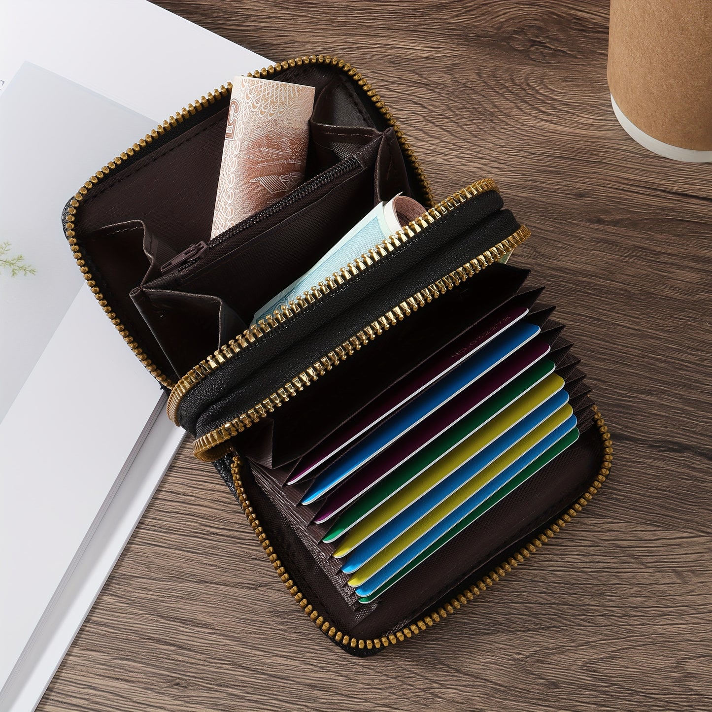 Compact Women'S Wallet, Color Coin Pouch, Stylish Zippered Card Case, Multi-Functional Small Bag for Keys And Money