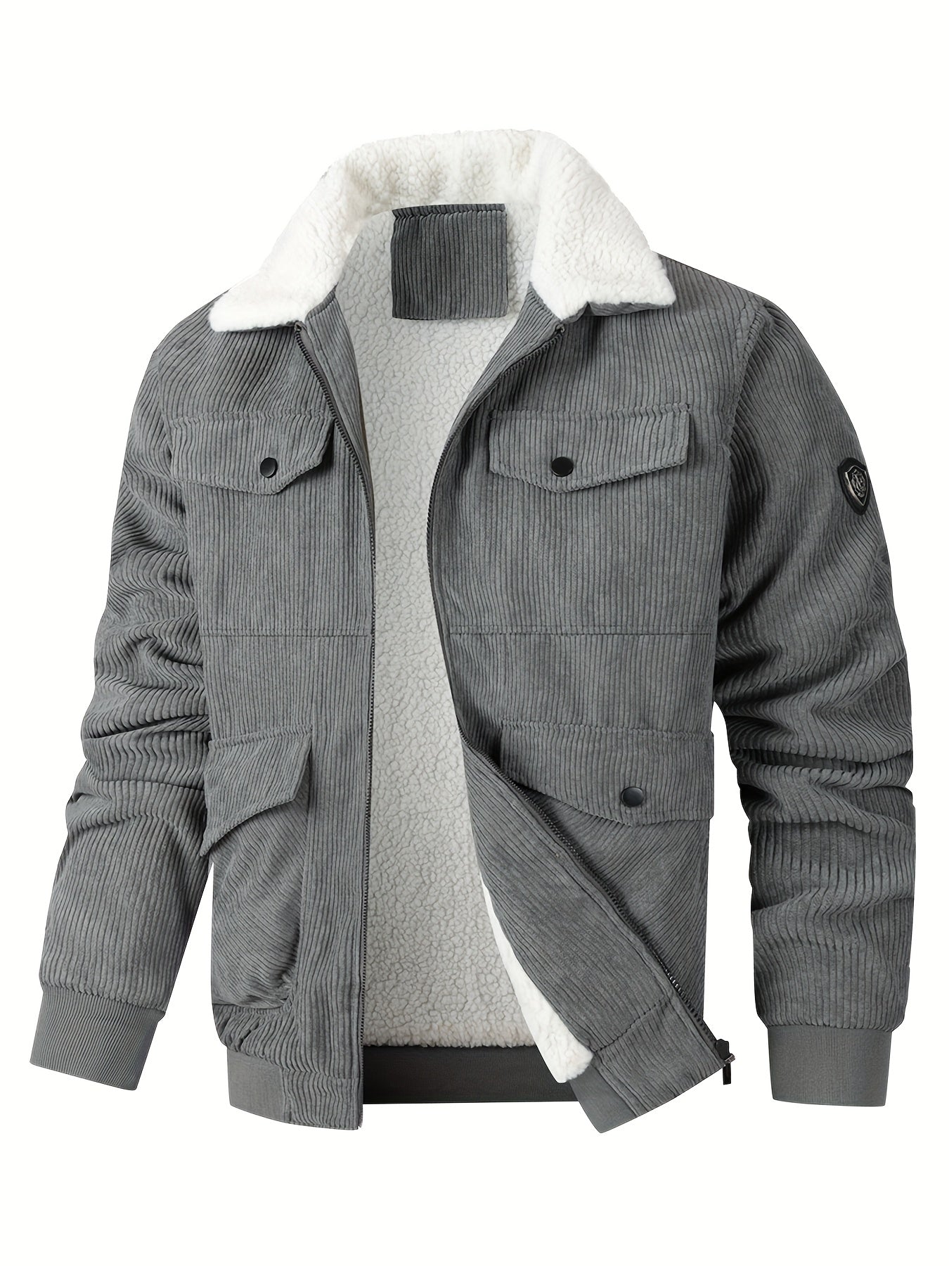 Men'S Heavy-Duty Thermal Jacket - Windproof & High Quality Winter Coat with Zipper Closure, Multi-Pocket Design, Non-Stretch Fabric - Cold Weather Outerwear for Everyday, Thick, Windproof Jacket, Casual Outerwear, Durable Con