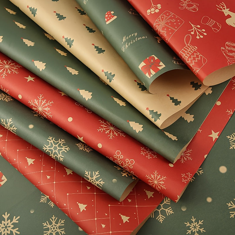New Christmas-Themed Wrapping Paper, Gift Wrap for New Year Presents, Birthday Boxes & Party Favors – Perfect for Holidays and Celebrations, Holiday Presents, Celebration Decor, Festive Design, Seasonal Print, Durable Wrap,