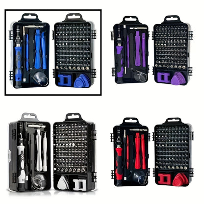 115-In-1 Upgraded Screwdriver Set with Strong Magnet, High Hardness, And Multifunctional Disassembly Tools Including Special-Shaped Drill Bits.
