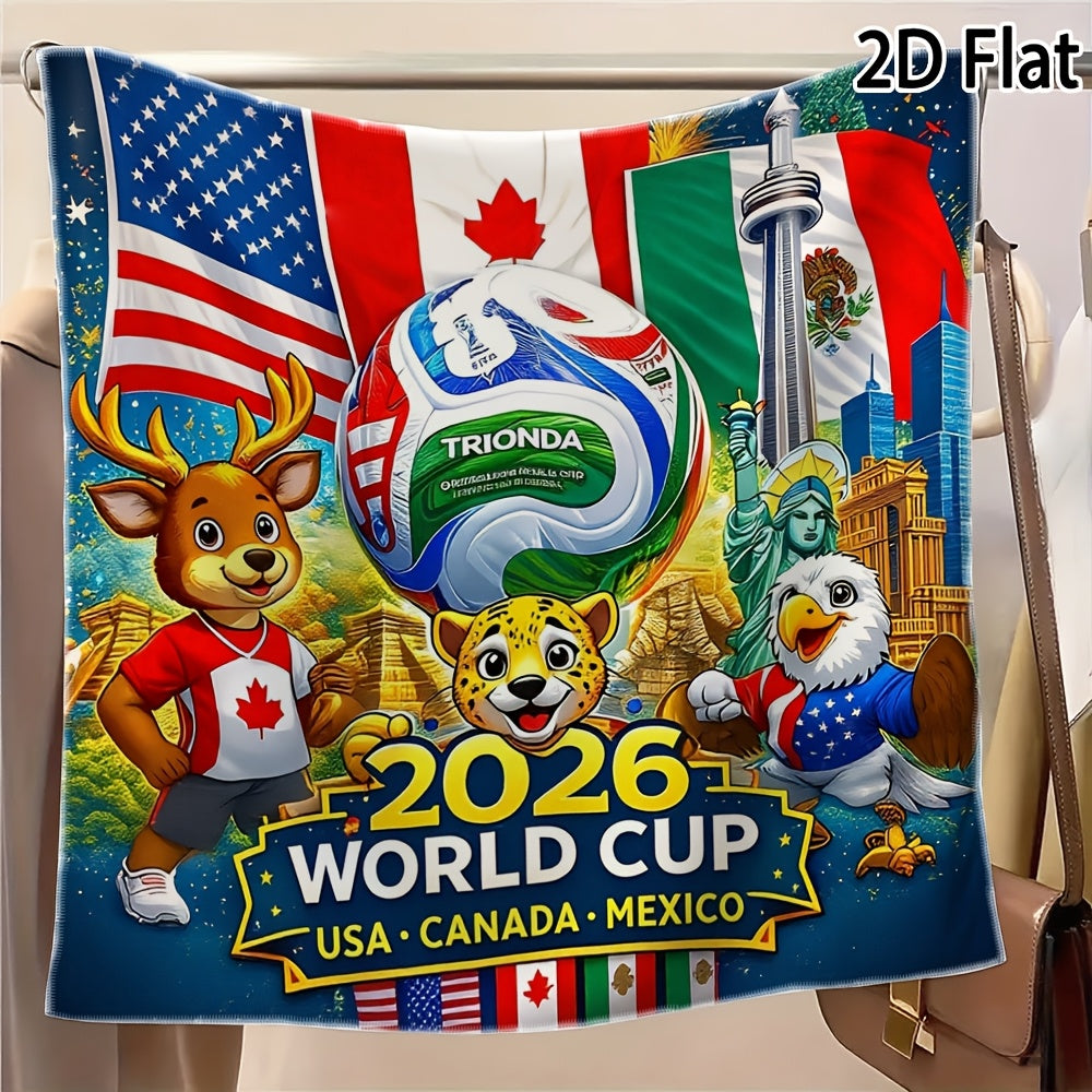 FIFA World Cup 2026 Maple Clutch Square Scarf - USA Canada Mexico