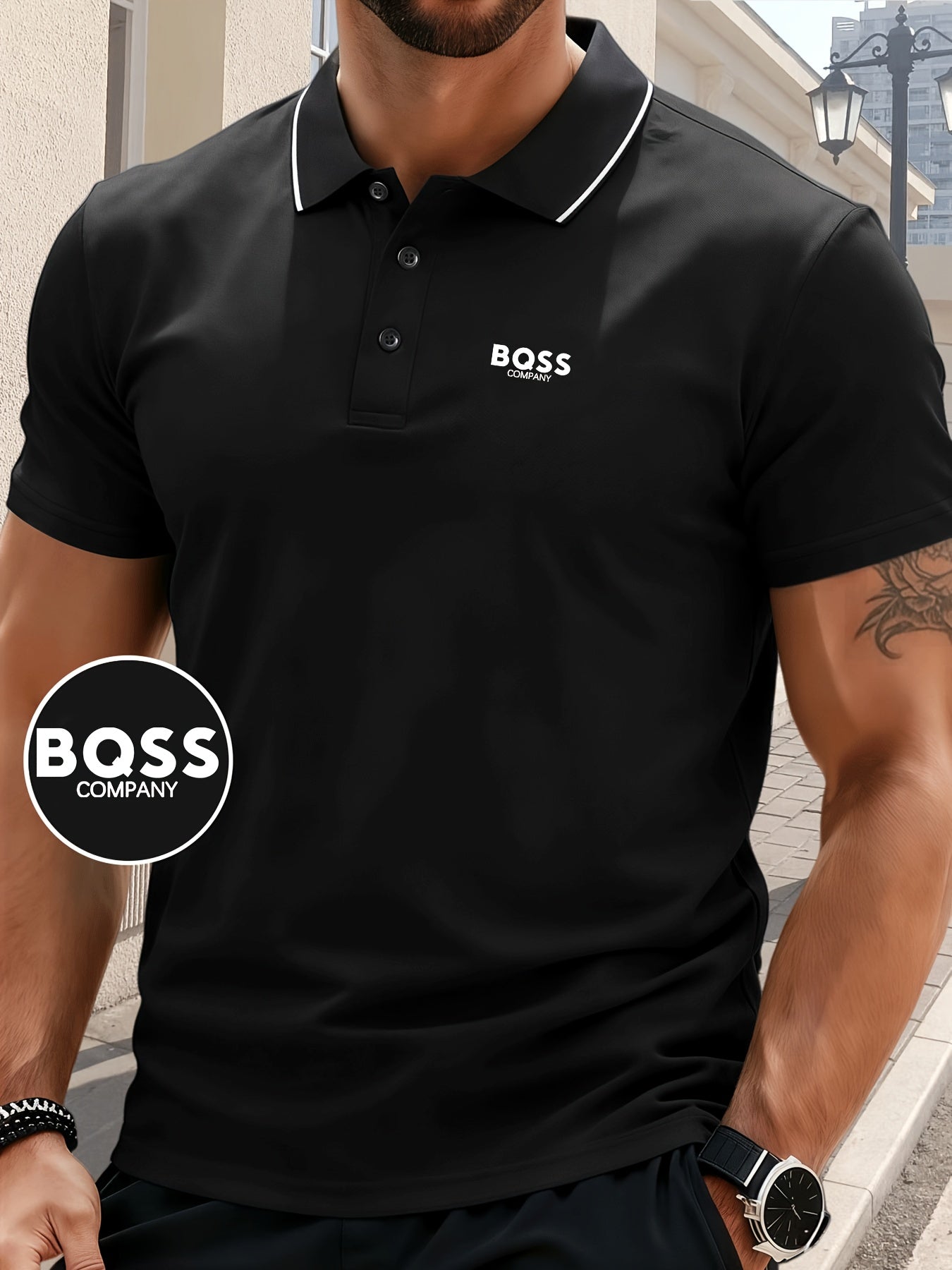 S8 Men'S Quick-Dry Polo Shirt | 4518 Stylish BQSS Design, Airy And Comfortable for Workouts, Casual Wear, And Trendy Lightweight And Sturdy Top with Short Sleeves And Button Features - ayq