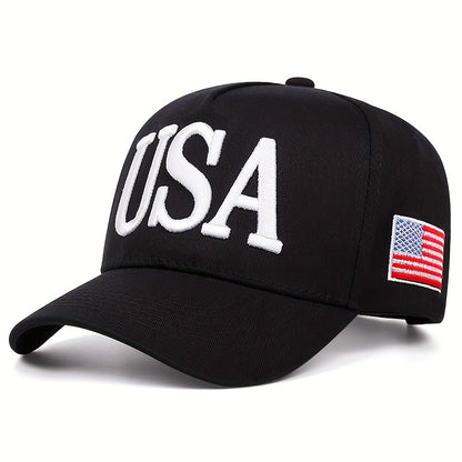 USA Flag Embroidered Casual Baseball Cap for Men & Women