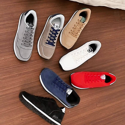 Men's Forrest Gump Sneakers, Round Toe Low-Top Casual Lace-Up Sneakers, Low Heel, Men's Fashionable Minimalist Style, Casual Adult Outdoor Sports, Shopping, Travel, All-Season Men's Sneakers - ayq