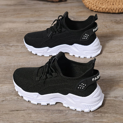 Lightweight Breathable Knitted Slip-On Sneakers for All Seasons